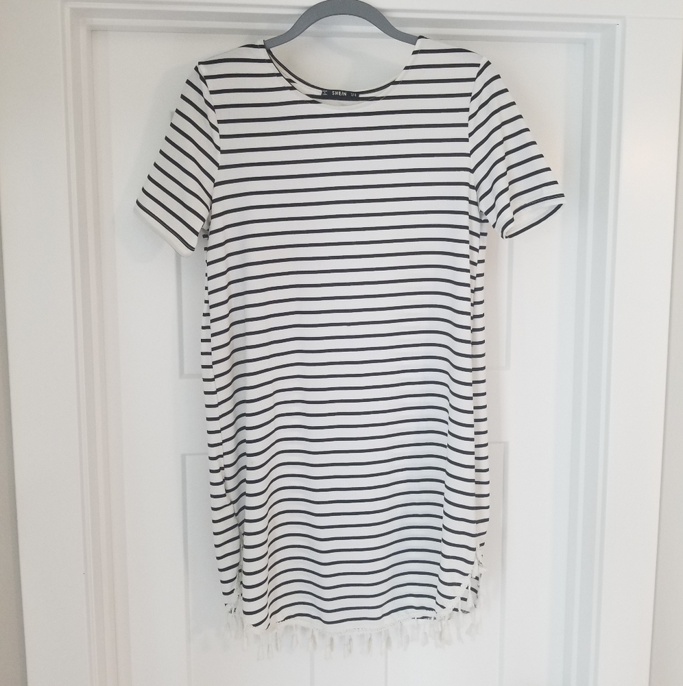 Black and White Striped Dress